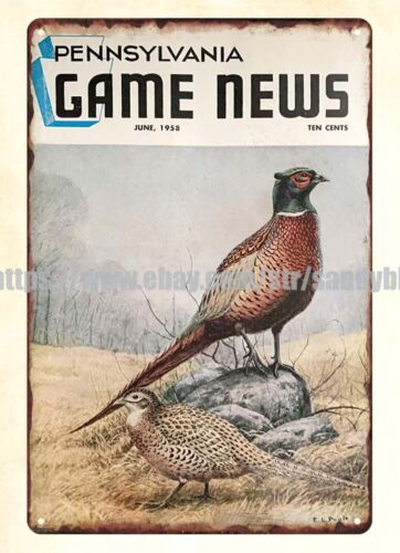 Hunting Quail - Insegna in metallo decorativa da parete