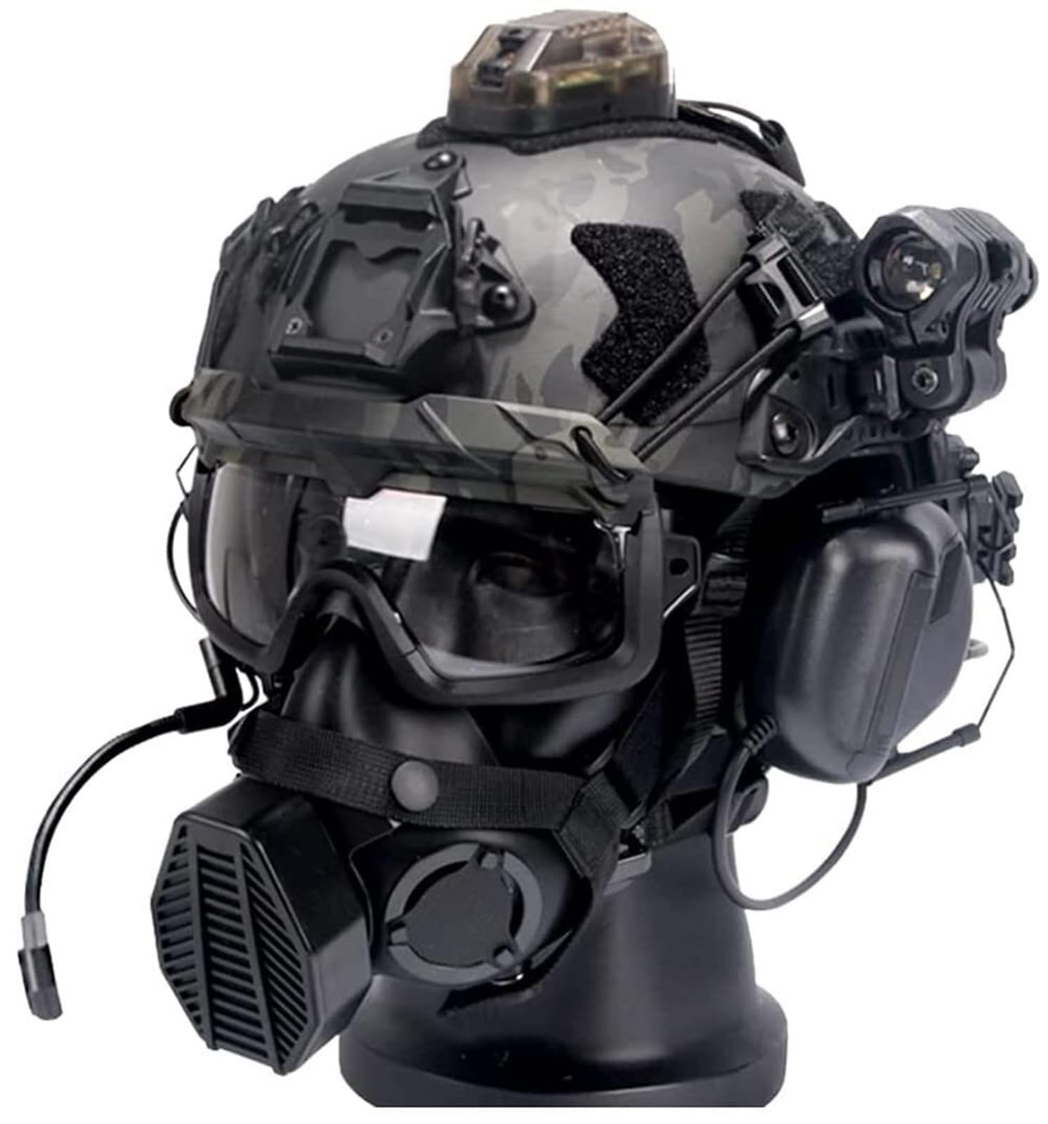Outdoor Hunting Movies - Set Casco Airsoft con Cuffie Tattiche