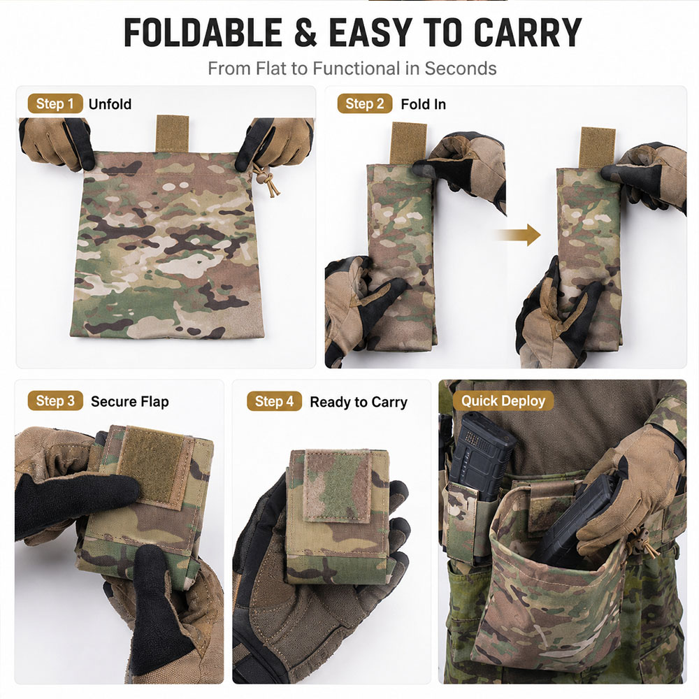 Borsa Tattica MOLLE Pieghevole - Outdoor Hunting Gear Storage recensione e prezzo