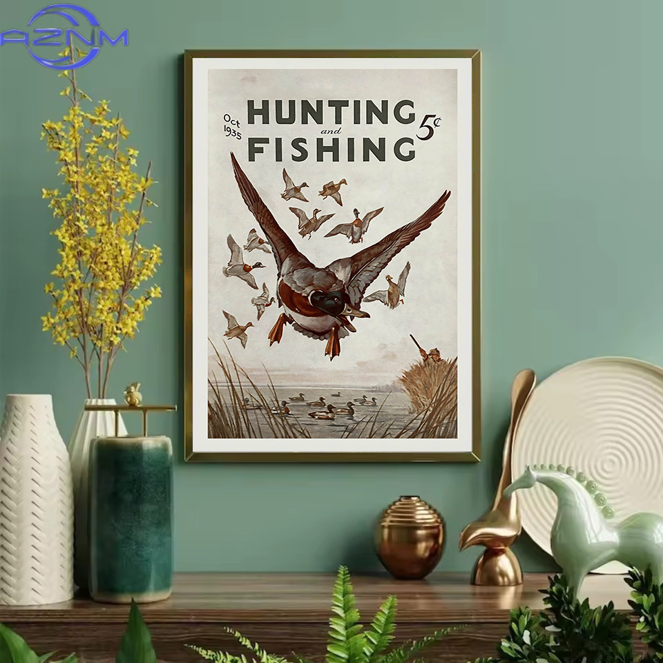 AZNM Poster Vintage su Tela co - Outdoor Hunting Paintings recensione e prezzo